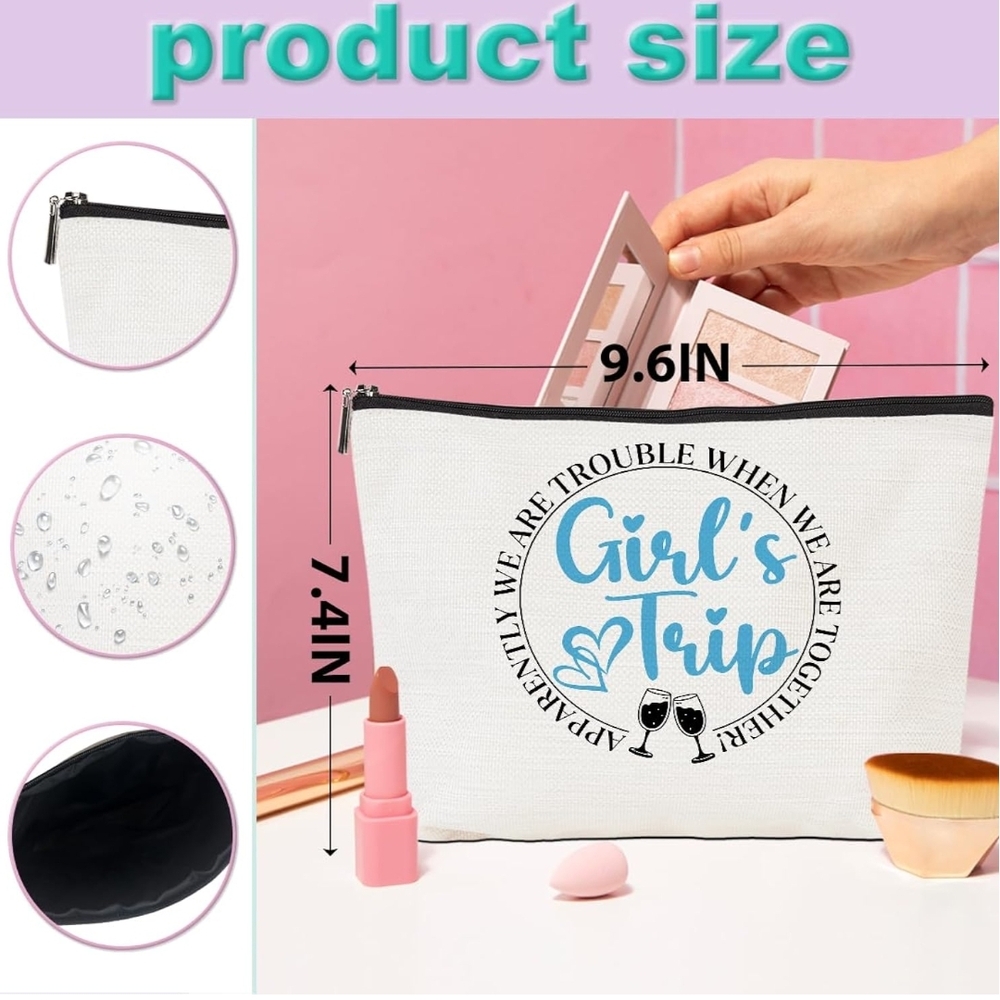 Girl's Trip 4 Piece Multi Color Pouch Set - Picture 4 of 6